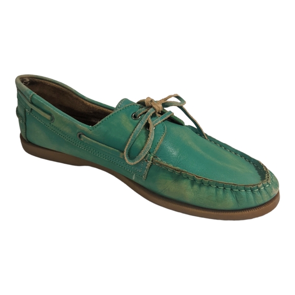 Bed Stu Blue Green Boat Shoe, 11 - Picture 2 of 9